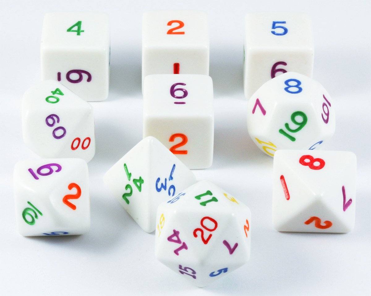 Rainbow Dice Set for RPG 